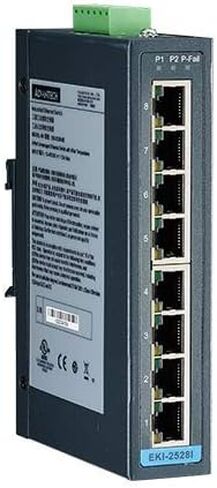 ADVANTECH EKI-2528I, 8-Port Unmanaged Ind. Ethernet Switch with Wide Temperature in Kuwait