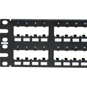 48 Port Flush Mount Network Patch Panel with VER Black in Kuwait