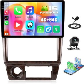 [4G+64G] Car Radio for Toyota Camry 1996-2001/MARK 1997-2002 with Wireless CarPlay Android Auto,9" Touchscreen Android 15 Car Stereo with Mirror Link 5GWiFi/GPS,Bluetooth,FM/RDS SWC EQ+Backup Camera in Kuwait