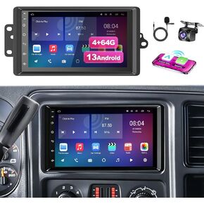 7 inch Car Radio for Cadillac Escalade 03-06,for Chevrolet Avalanche 03-06,Colorado 03-12,Express 03-07 IPS Android 13 Stereo with Wireless CarPlay Android Auto, 4+64G GPS Bluetooth Backup Camera SWC in Kuwait