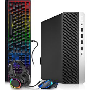 BTO G5 SFF Desktop Computer, Intel Core i5-9500 9th Gen Processor, GTX 1050 Ti 4GB, 32GB DDR4 RAM, 1TB SSD, Built-in Wi-Fi, RGB Keyboard, Mouse & Speakers,Windows 11 Pro, Gaming PC (Renewed) in Kuwait