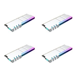 4X Computer DDR4 DDR5 5V ARGB Sync Memory Radiator PC RGB Colorful RAM Heatsink Cooler Cooling Shim Armor Silver White in Saudi Arabia
