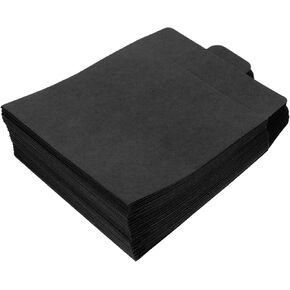 50pcs Black Paper CD DVD Sleeves Case for Storage and Packaging, Square Retro Style Disc Envelope Holder, for Holidays and Gift Packaging in Kuwait