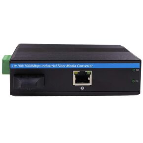 Gigabit Hardened Ethernet Media Converter Single Mode Duplex Industrial Fiber SC to Network Switch DIN-Rail/Wall Mount 9/12/24VDC Input IP40 Safety Class in Saudi Arabia