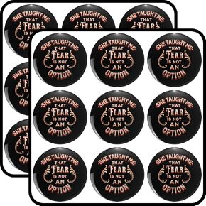 She Taught Me Fear Not Option Inspirational Mother Quote Gift 2 Inch 18-Pack Waterproof Vinyl Decals in Kuwait
