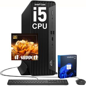 HP ProDesk Small SFF Desktop, 4K Support, Intel Core i5-12500 Processor (Beat i7-11700), 16GB RAM, 1TB SSD, HDMI, USB-C, Wi-Fi 6, Bluetooth 5, RJ-45, Keyboard & Mouse Included, Windows 11 Pro in Kuwait