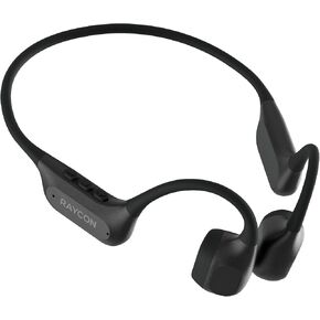 سماعات رأس Raycon Bone Conduction - سماعات أذن بلوتوث مفتوحة مع 4 ميكروفونات مدمجة، بطارية 16H، مقاومة للماء والغبار IP67 (أسود) in Kuwait