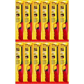 Click N Flame Lighter, Long Lighter for Candle Grill, Refillable Butane Lighter for Camping, BBQ Lighters Bulk - 12 Pack in Saudi Arabia