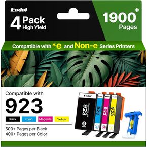 923 Ink Cartridges for HP Printers 8125e (4 Pack) Black Color 6C3Y6LN in Saudi Arabia
