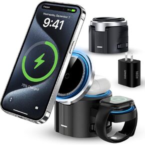 25W Magnetic Wireless Charging Station, MagSafe Charger for Apple Device in Kuwait