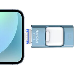 ICY Snow Blue 128GB Portable Storage Device, Compact Memory for Mobile Phones (App Required for Some Systems) in Kuwait