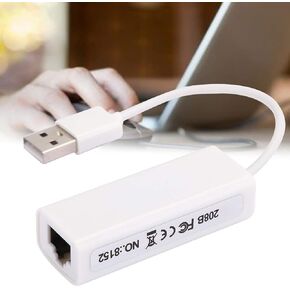USB to Ethernet Adapter with RTL8152B Chip for HighSpeed Networking At Home White ABS 1 Pack in Kuwait