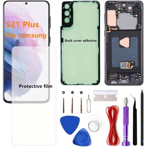 AMOLED for Samsung Galaxy S21 Plus 5G LCD Display Touch Screen Assembly Support Fingerprint Galaxy S21Plus SM-S996U SM-S996U1 Screen Replacement (with Black Frame) in Kuwait