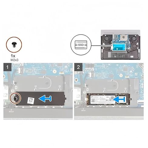 for Dell Alienware X17 R1 Gaming Laptop Slot 1/ Slot 2 2280 M.2 SSD Heatsink Cover Plate Thermal Shield Black C99KM 0C99KM in Kuwait