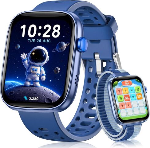 Kids Smart Watch No Phone Needed, 1.83" Smart Watch Fitness Trackers (Blue) in Kuwait