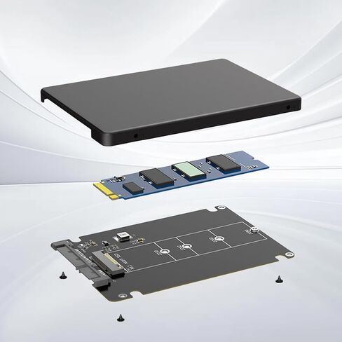 Generic Hard Disk Case M.2 SSD to 2.5 Inch SATA III Adapter SSD Box 6Gbps in Kuwait