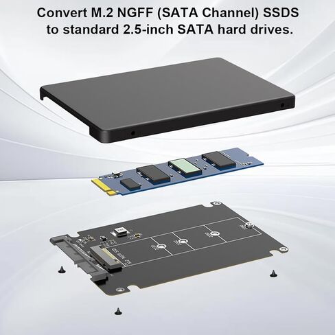 Generic Hard Disk Case M.2 SSD to 2.5 Inch SATA III Adapter SSD Box 6Gbps in Kuwait