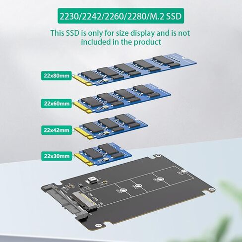 Generic Hard Disk Case M.2 SSD to 2.5 Inch SATA III Adapter SSD Box 6Gbps in Kuwait