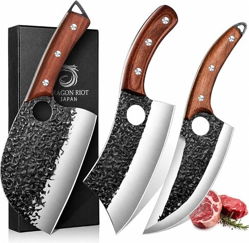 DRAGON RIOT 12-Piece Butcher Knife Set, Roll Bag in Kuwait