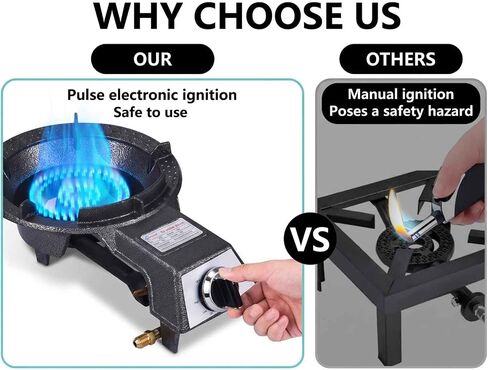 Horyanr Single Burner Propane Stove Automatic Ignition Cast Iron (M-03) in Kuwait
