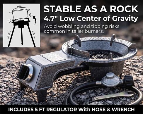 Horyanr Single Burner Propane Stove Automatic Ignition Cast Iron (M-03) in Kuwait