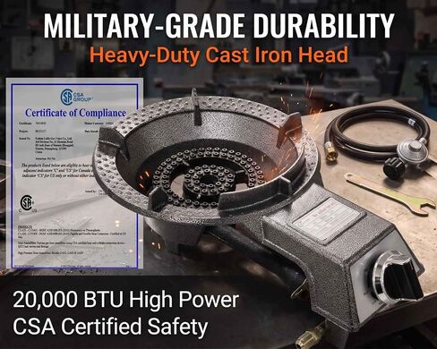 Horyanr Single Burner Propane Stove Automatic Ignition Cast Iron (M-03) in Kuwait