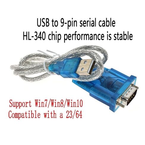HL-340 USB to RS232 COM Port Serial PDA 9 Pin DB9 Cord Adapter Support Windows7 64 in Kuwait