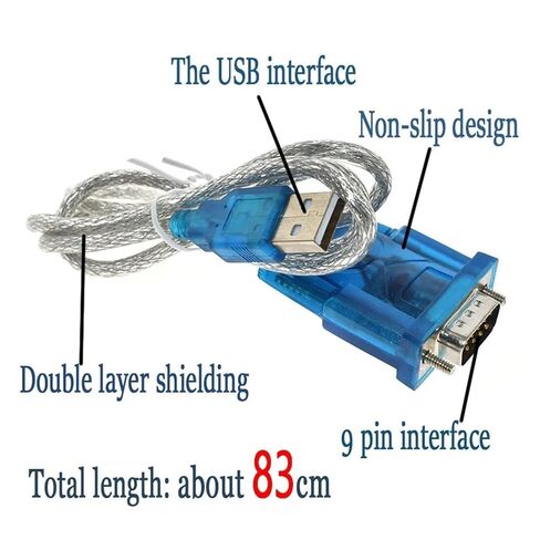 HL-340 USB to RS232 COM Port Serial PDA 9 Pin DB9 Cord Adapter Support Windows7 64 in Kuwait
