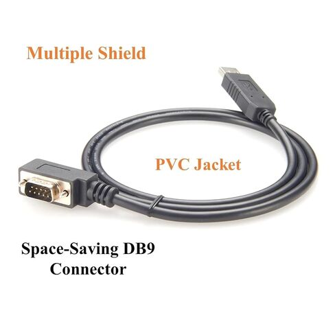 Right Angle USB 2.0 Male to DB9 RS232 Serial Adapter Cord with F&T>D*I FT232RNL Low Profile Slim Compact COM Port Convert in Kuwait