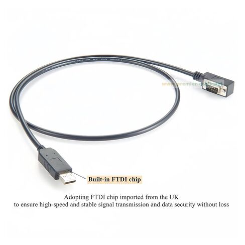 Right Angle USB 2.0 Male to DB9 RS232 Serial Adapter Cord with F&T>D*I FT232RNL Low Profile Slim Compact COM Port Convert in Kuwait