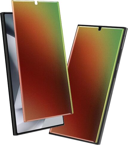 LYWHL 2 Pack for Samsung Galaxy S24 Ultra Privacy Screen Protector, Matte Gradient Colorful Anti-Blue Light Anti-Spy Full Adhesive Flexible Film, Compatible Fingerprint Sensitive Touch Bubble Free in Kuwait