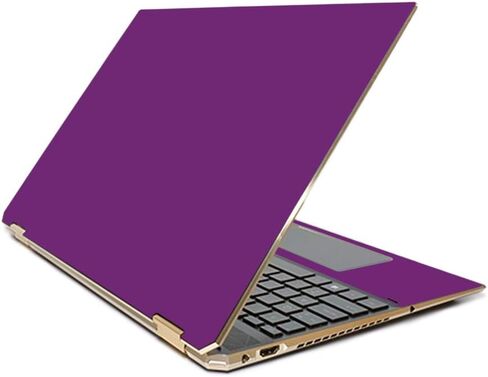 MightySkins Skin Compatible with HP Spectre x360 15.6" Gem-Cut (2019) - Solid Purple | Protective, Durable, and Unique Vinyl Decal wrap Cover | Easy to Apply| Made in The USA in Kuwait