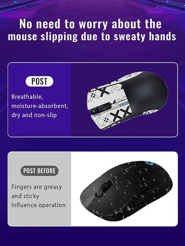 Anti-Slip Grip Tape for Razer DeathAdder V3 HyperSpeed Mouse,Ultra-Thin Sweat-Absorbing Mouse Skin Sticker Set,Washable Reusable Non-Slip Grip for Esports Gaming Control,White Printed in Kuwait