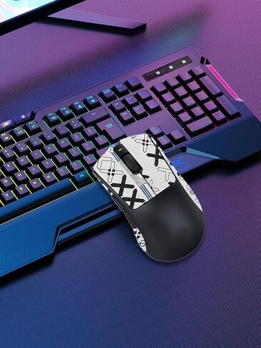 Anti-Slip Grip Tape for Razer DeathAdder V3 HyperSpeed Mouse,Ultra-Thin Sweat-Absorbing Mouse Skin Sticker Set,Washable Reusable Non-Slip Grip for Esports Gaming Control,White Printed in Kuwait