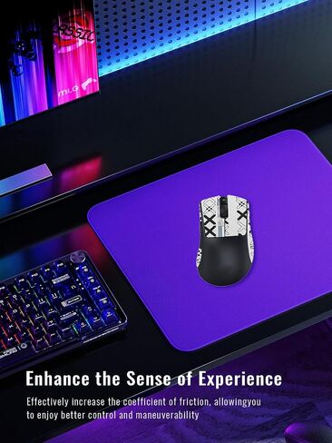 Anti-Slip Grip Tape for Razer DeathAdder V3 HyperSpeed Mouse,Ultra-Thin Sweat-Absorbing Mouse Skin Sticker Set,Washable Reusable Non-Slip Grip for Esports Gaming Control,White Printed in Kuwait
