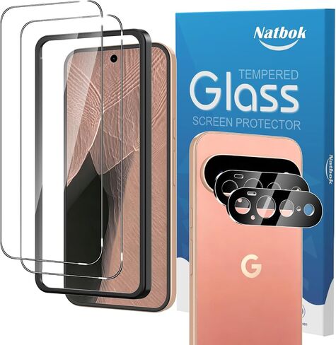 2+2 Pack for Google Pixel 11 6.3 inch Screen Protector & Camera Lens Protector,with Alignment Frame，9H Tempered Glass Film,HD Clear Scratch Resistant,Bubble-Free in Kuwait
