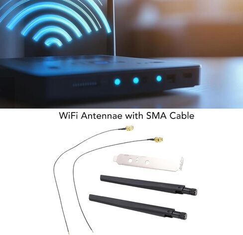 Cryfokt WiFi Antennas 2 Pack 6dBi High Gain SMA Cable for Desktop in Kuwait