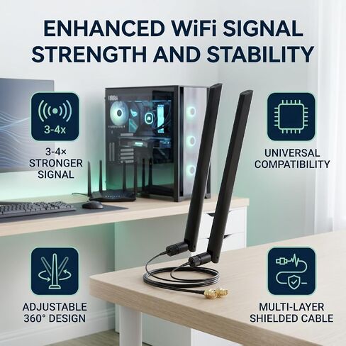 Cryfokt WiFi Antennas 6dBi High Gain for PCIE Card Wireless Router in Kuwait