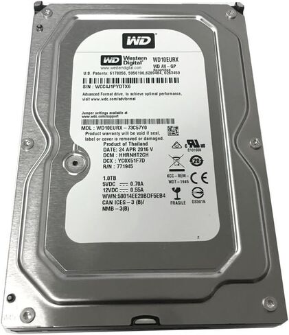 Western Digital AV-GP WD10EURX 1TB IntelliPower 64MB Cache SATA III 6.0Gb/s 3.5in Internal Hard Drive [Renewed]- w/1 Year Warranty in Kuwait