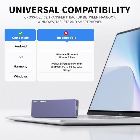 FUNNYPANDA Flash Drive 128GB Comes with a Dedicated App Plug and Play in Kuwait