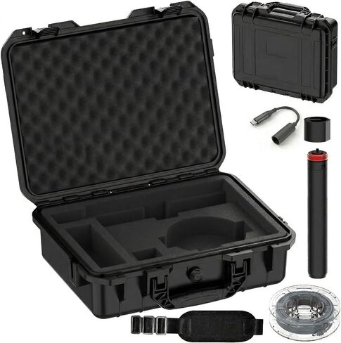 Starlink Mini Case with Tripod, Hard Carrying Travel Kit with Cable Winder and USB-C to DC Adapter Cable, Protective Storage Case for Starlink Mini Accessories, RV Camping Remote Work in Kuwait