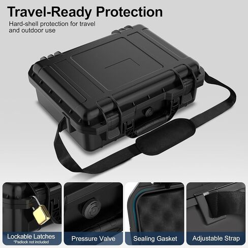 Starlink Mini Case with Tripod, Hard Carrying Travel Kit with Cable Winder and USB-C to DC Adapter Cable, Protective Storage Case for Starlink Mini Accessories, RV Camping Remote Work in Kuwait