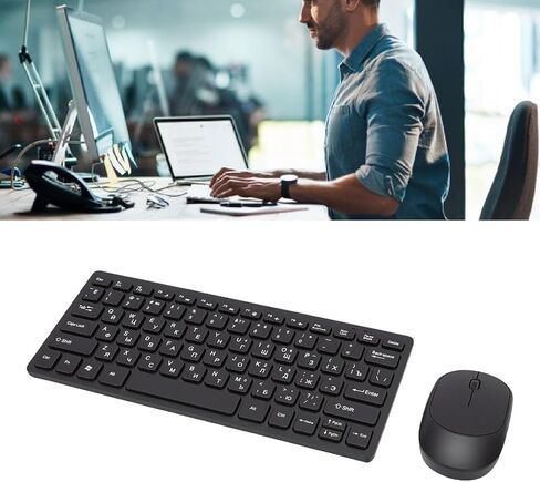 78 Keys 2.4G Russian Keyboard, Wireless Keyboard and Mouse Combo in Kuwait