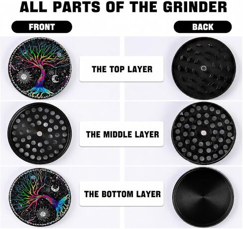 2.5-Inch Grinder Magnetic Manual Grinder (Black) in Kuwait