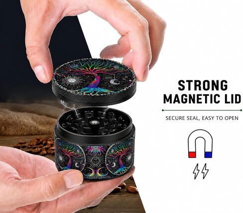 2.5-Inch Grinder Magnetic Manual Grinder (Black) in Kuwait