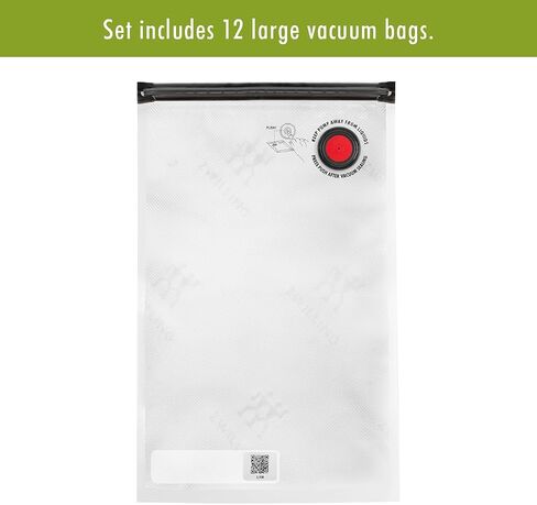 ZWILLING Fresh & Save 12-Piece Large Vacuum Sealer Bags, Sous Vide Bags in Kuwait