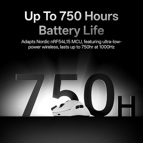 Rapoo VT3 Gen-2 Wireless Gaming Mouse, True 8K Wireless Polling Rate, 53g Lightweight, Up to 750 Hr Battery, Nordic nRF54L15 MCU, 100-Million Mechanical Switch, 10 Programmable Buttons, Macro Enabled in Kuwait