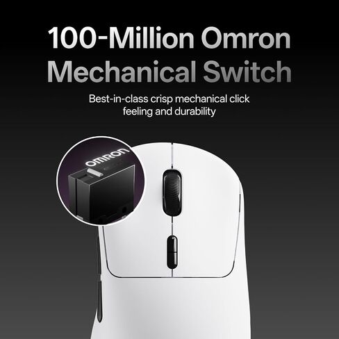 Rapoo VT3 Gen-2 Wireless Gaming Mouse, True 8K Wireless Polling Rate, 53g Lightweight, Up to 750 Hr Battery, Nordic nRF54L15 MCU, 100-Million Mechanical Switch, 10 Programmable Buttons, Macro Enabled in Kuwait