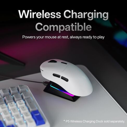 Rapoo VT3 Gen-2 Wireless Gaming Mouse, True 8K Wireless Polling Rate, 53g Lightweight, Up to 750 Hr Battery, Nordic nRF54L15 MCU, 100-Million Mechanical Switch, 10 Programmable Buttons, Macro Enabled in Kuwait