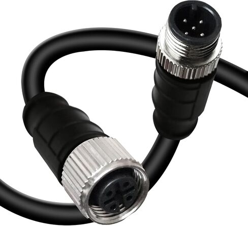 26.2Ft M12 A Code 5 Pin Male to 5 Pin Female Connector Aviation Sensor Waterproof Cable for Industrial Camera Automation Device Network 8M in Kuwait